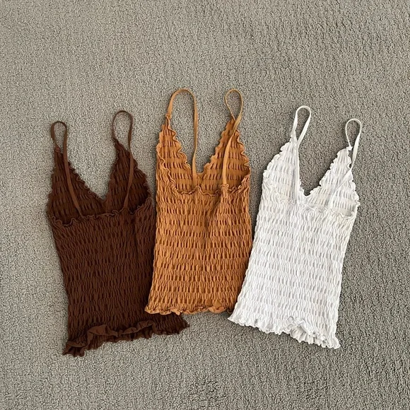 Free People BUNDLE- 3 Pucker Up Camis Sizes XS/S - Picture 2 of 10